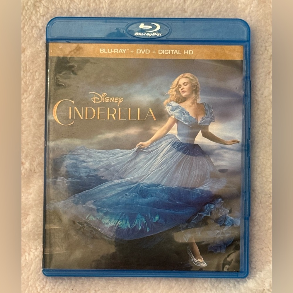Disney Cinderella Blu-ray with Gold and Blue Cover